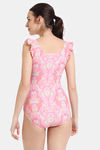 Zelocity Elastane Blended Slip-On Malliot with Removable Pads - Peach pink — thumbnail 3